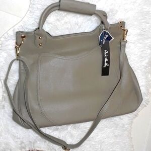 Pink Haley Faux Pebble Leather Large Tote Bag